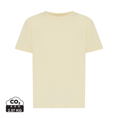 IQONIQ KOLI CHILDRENS LIGHTWEIGHT RECYCLED COTTON TEE SHIRT in Cream Yellow