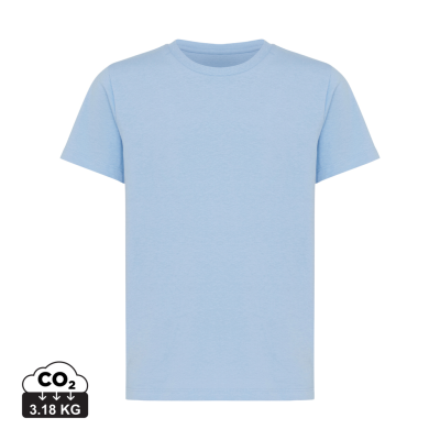 IQONIQ KOLI CHILDRENS LIGHTWEIGHT RECYCLED COTTON TEE SHIRT in Light Blue