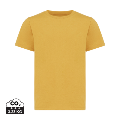 IQONIQ KOLI CHILDRENS LIGHTWEIGHT RECYCLED COTTON TEE SHIRT in Ochre Yellow