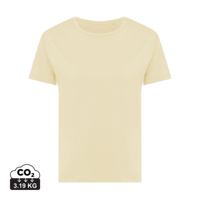 IQONIQ YALA LADIES LIGHTWEIGHT RECYCLED COTTON TEE SHIRT in Cream Yellow