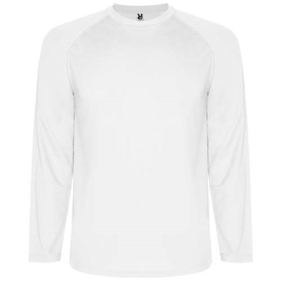 MONTECARLO LONG SLEEVE CHILDRENS SPORTS TEE SHIRT in White