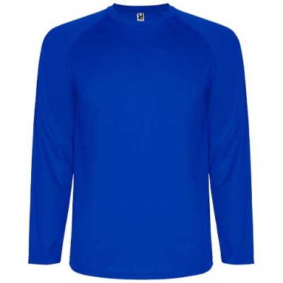 MONTECARLO LONG SLEEVE MENS SPORTS TEE SHIRT in Blue