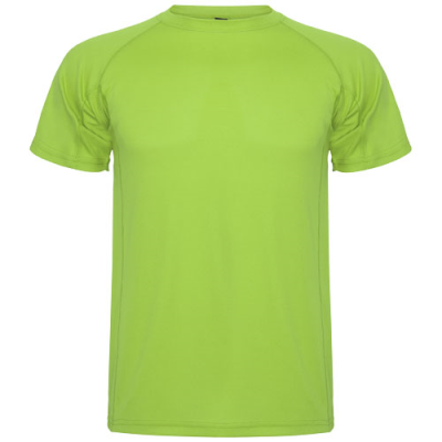 MONTECARLO SHORT SLEEVE CHILDRENS SPORTS TEE SHIRT in Lime