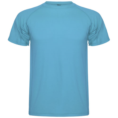 MONTECARLO SHORT SLEEVE CHILDRENS SPORTS TEE SHIRT in Turquois