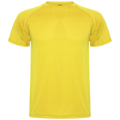 MONTECARLO SHORT SLEEVE CHILDRENS SPORTS TEE SHIRT in Yellow