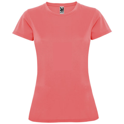 MONTECARLO SHORT SLEEVE WOMENS SPORTS TEE SHIRT in Fluor Coral