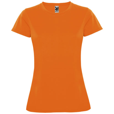 MONTECARLO SHORT SLEEVE WOMENS SPORTS TEE SHIRT in Fluor Orange