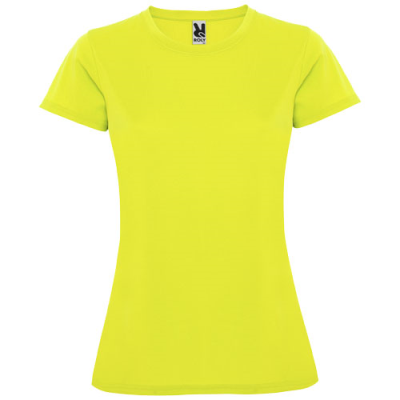 MONTECARLO SHORT SLEEVE WOMENS SPORTS TEE SHIRT in Fluor Yellow