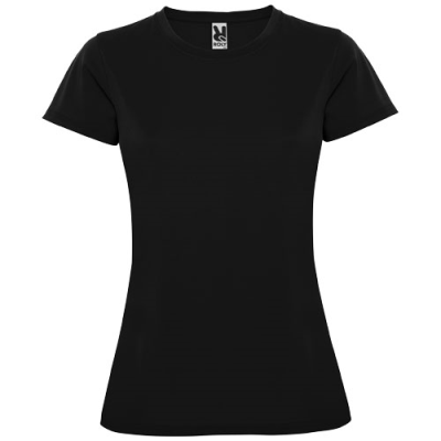 MONTECARLO SHORT SLEEVE WOMENS SPORTS TEE SHIRT in Solid Black