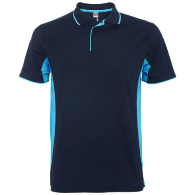 MONTMELO SHORT SLEEVE UNISEX SPORTS POLO in Navy Blue & Sky Blue