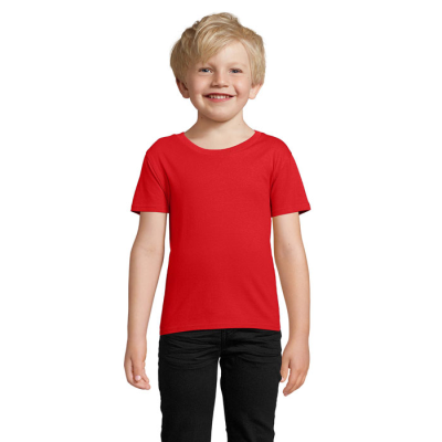 PIONEER CHILDRENS T-SHIRTORGANIC in Red