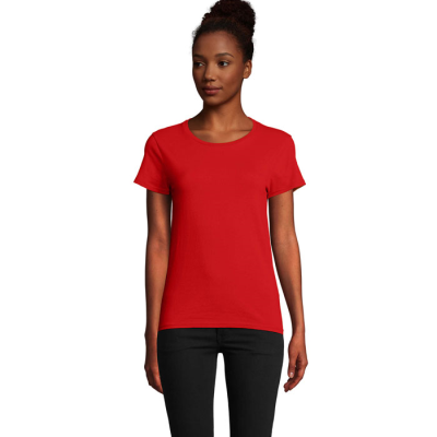 PIONEER LADIES TEE SHIRT 175G in Red