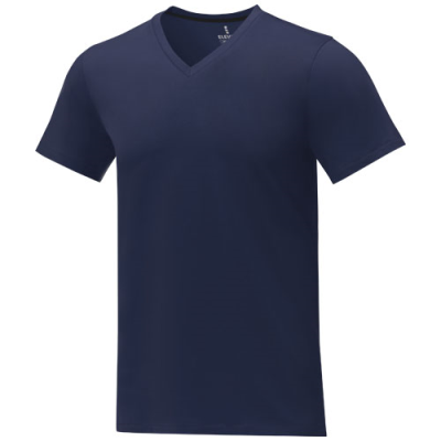 SOMOTO SHORT SLEEVE MENS V-NECK TEE SHIRT in Navy