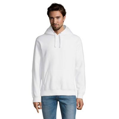 SPENCER HOODED HOODY SWEAT 280 in White