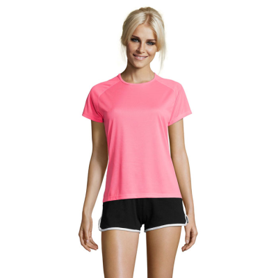 SPORTY LADIES TEE SHIRT 140G in Pink