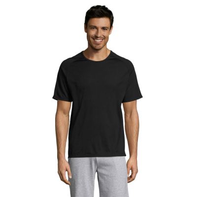 SPORTY MEN TEE SHIRT in Black