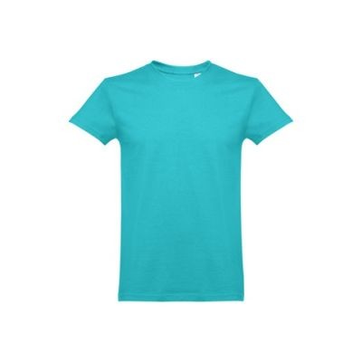 THC ANKARA MENS TEE SHIRT - L in Turquoise Blue