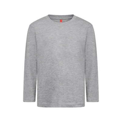 THC BUCHAREST CHILDRENS LONG-SLEEVED TEE SHIRT - 10 in Heather Pale Grey