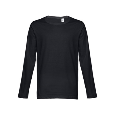 THC BUCHAREST MENS LONG SLEEVE TEE SHIRT - L in Black