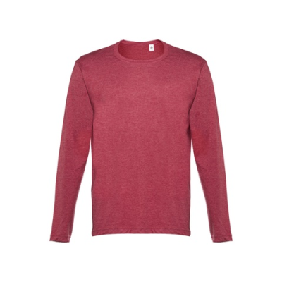 THC BUCHAREST MENS LONG SLEEVE TEE SHIRT - L in Heather Red