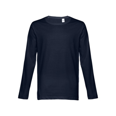 THC BUCHAREST MENS LONG SLEEVE TEE SHIRT - L in Navy Blue