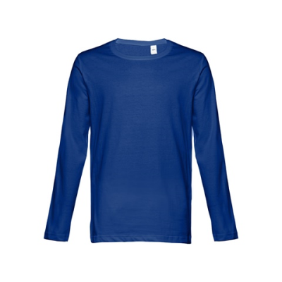 THC BUCHAREST MENS LONG SLEEVE TEE SHIRT - L in Royal Blue