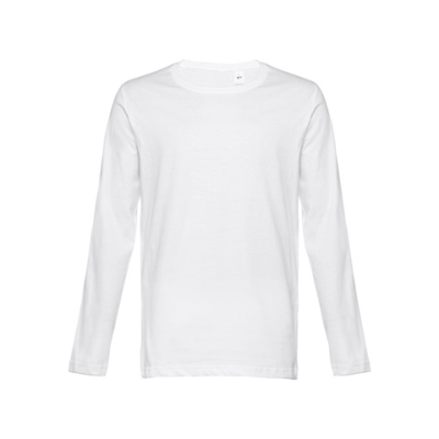 THC BUCHAREST WH MENS LONG-SLEEVED TUBULAR COTTON TEE SHIRT - L in White