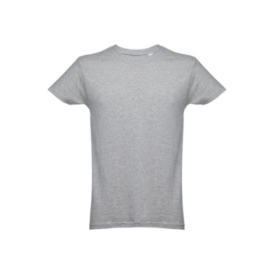 THC LUANDA MENS TUBULAR COTTON TEE SHIRT - L in Heather Pale Grey