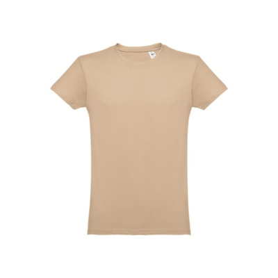 THC LUANDA MENS TUBULAR COTTON TEE SHIRT - L in Light Brown