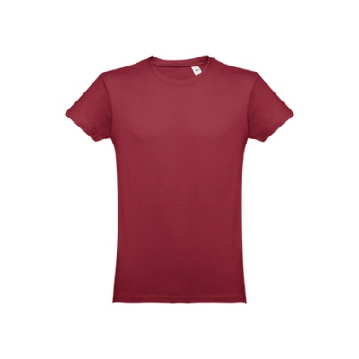 THC LUANDA MENS TUBULAR COTTON TEE SHIRT - XS in Burgundy