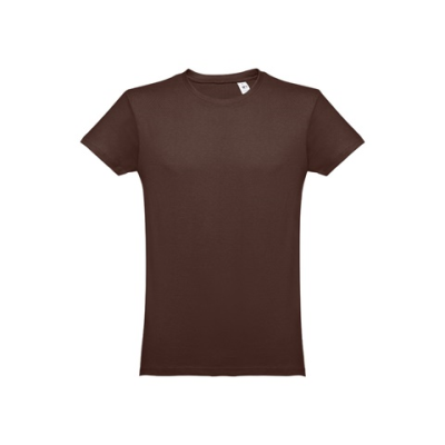 THC LUANDA MENS TUBULAR COTTON TEE SHIRT - XS in Dark Brown