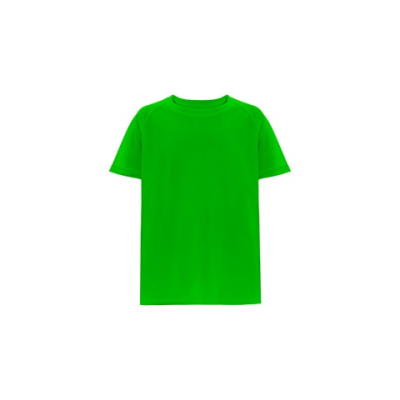 THC MOVE CHILDRENS KIDS TECHNICAL SHORT-SLEEVED POLYESTER TEE SHIRT - 10 in Lime Green