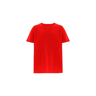 THC MOVE CHILDRENS KIDS TECHNICAL SHORT-SLEEVED POLYESTER TEE SHIRT - 10 in Red