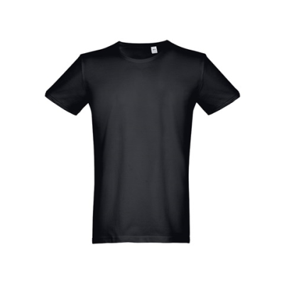 THC SAN MARINO MENS SHORT-SLEEVED TEE SHIRT in Combed Cotton in Black