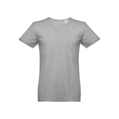 THC SAN MARINO MENS SHORT-SLEEVED TEE SHIRT in Combed Cotton in Heather Pale Grey