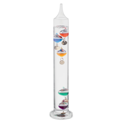 GALILEO THERMOMETER GLASS 28CM in White