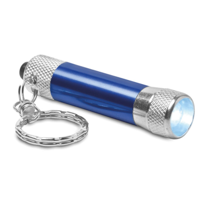 ALUMINIUM METAL TORCH with Keyring in Blue