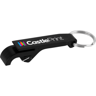 BOTTLE OPENER KEYRING BLACK