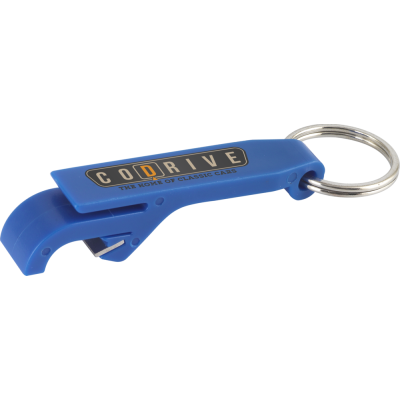 BOTTLE OPENER KEYRING BLUE