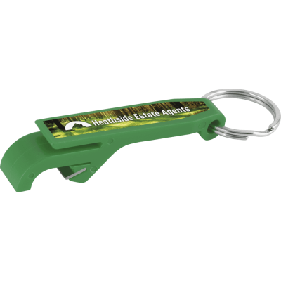 BOTTLE OPENER KEYRING GREEN