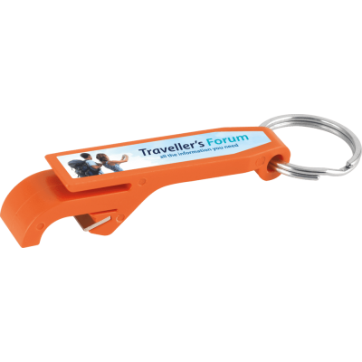 BOTTLE OPENER KEYRING ORANGE