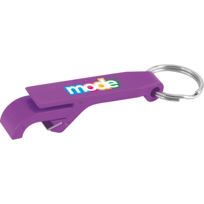 BOTTLE OPENER KEYRING PURPLE