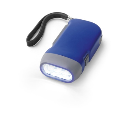 EDDIE KINETIC DYNAMO DYNAMO TORCH with 3 Leds in Blue