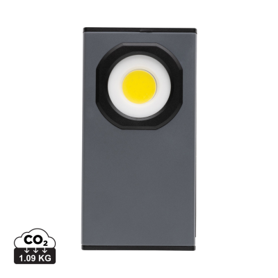 GEAR x RCS RECYCLED PLASTIC USB POCKET WORK LIGHT 260 LUMEN in Grey, Black
