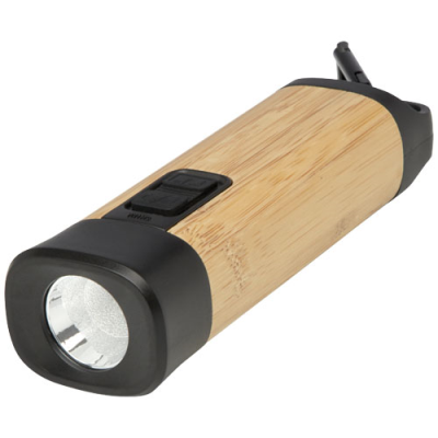 KUMA BAMBOO & RCS RECYCLED PLASTIC TORCH with Carabiner in Natural