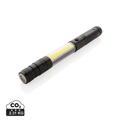 LARGE TELESCOPIC LIGHT with Cob in Black