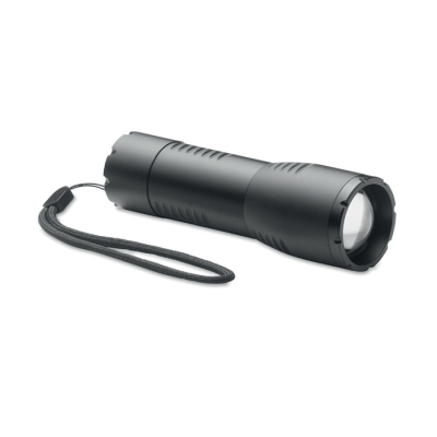 SMALL ALUMINIUM METAL LED TORCH in Black