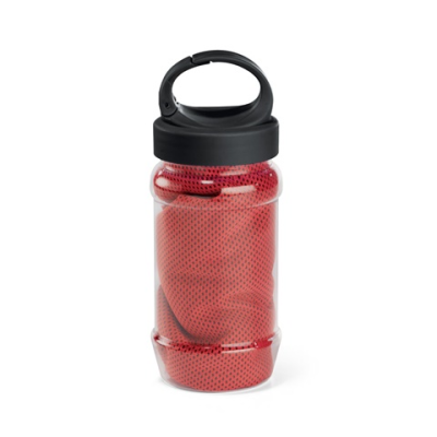 ARTX PLUS POLYAMIDE AND POLYESTER SPORTS TOWEL with Bottle in Red