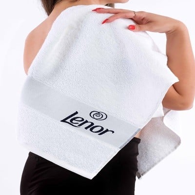 BORDER JACQUARD TERRY GYM SPORTS TOWEL