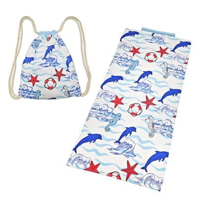 BRANDED TOWEL AND DRAWSTRING BAG COMBO